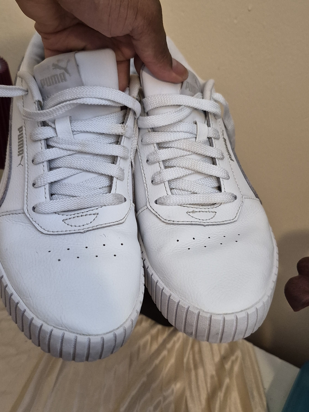 Puma Men’s White Low-Top Leather Sneakers